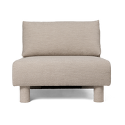 Centre de canapé modulable en bouclettes beige Dase - Ferm living