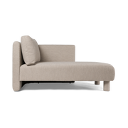 Méridienne modulable droite en bouclettes beige Dase - Ferm living