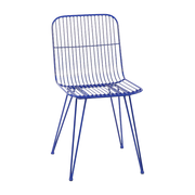 Sedia in metallo blu Ombra - Pomax