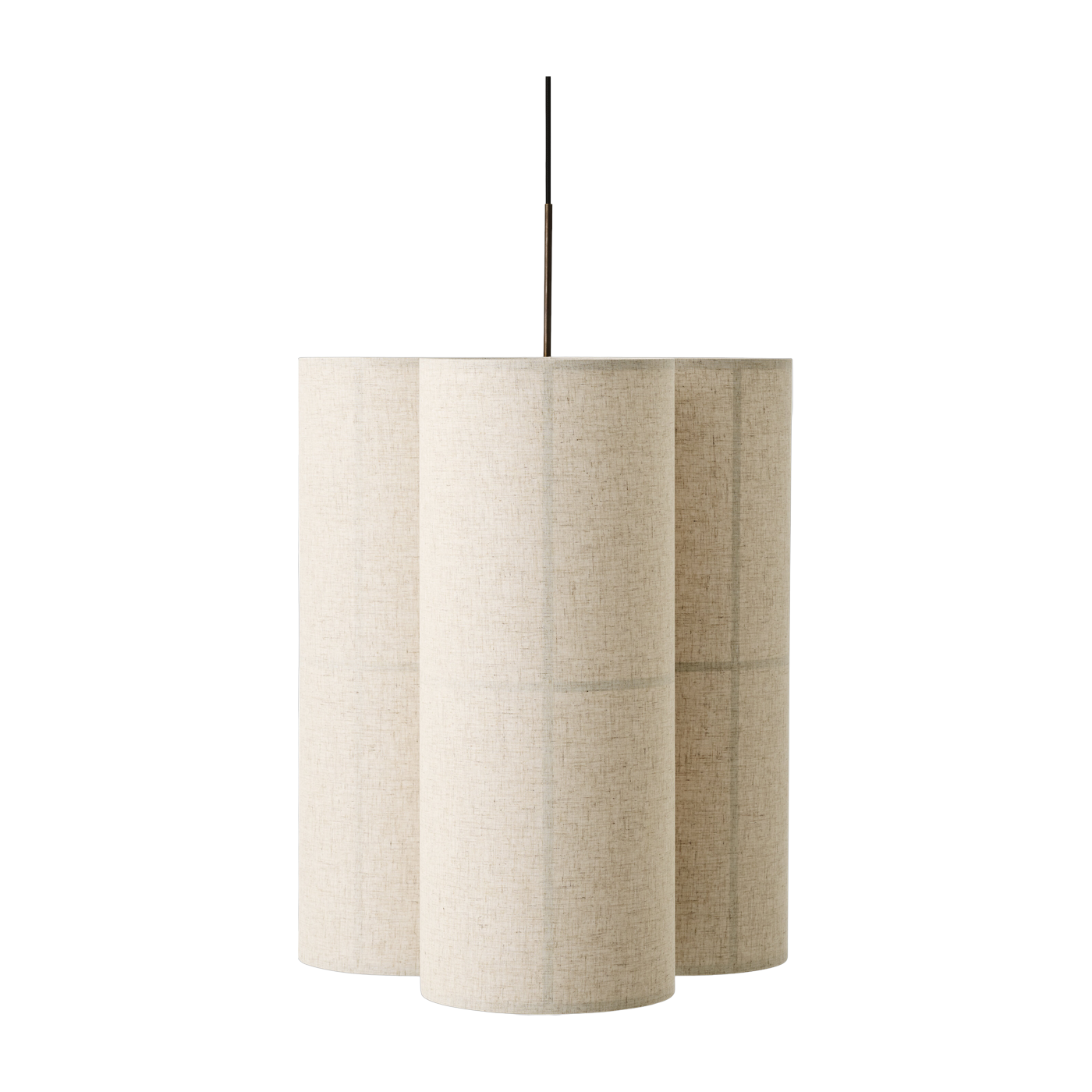 Trio de lámparas colgantes de lino crudo 75cm Hashira - Audo