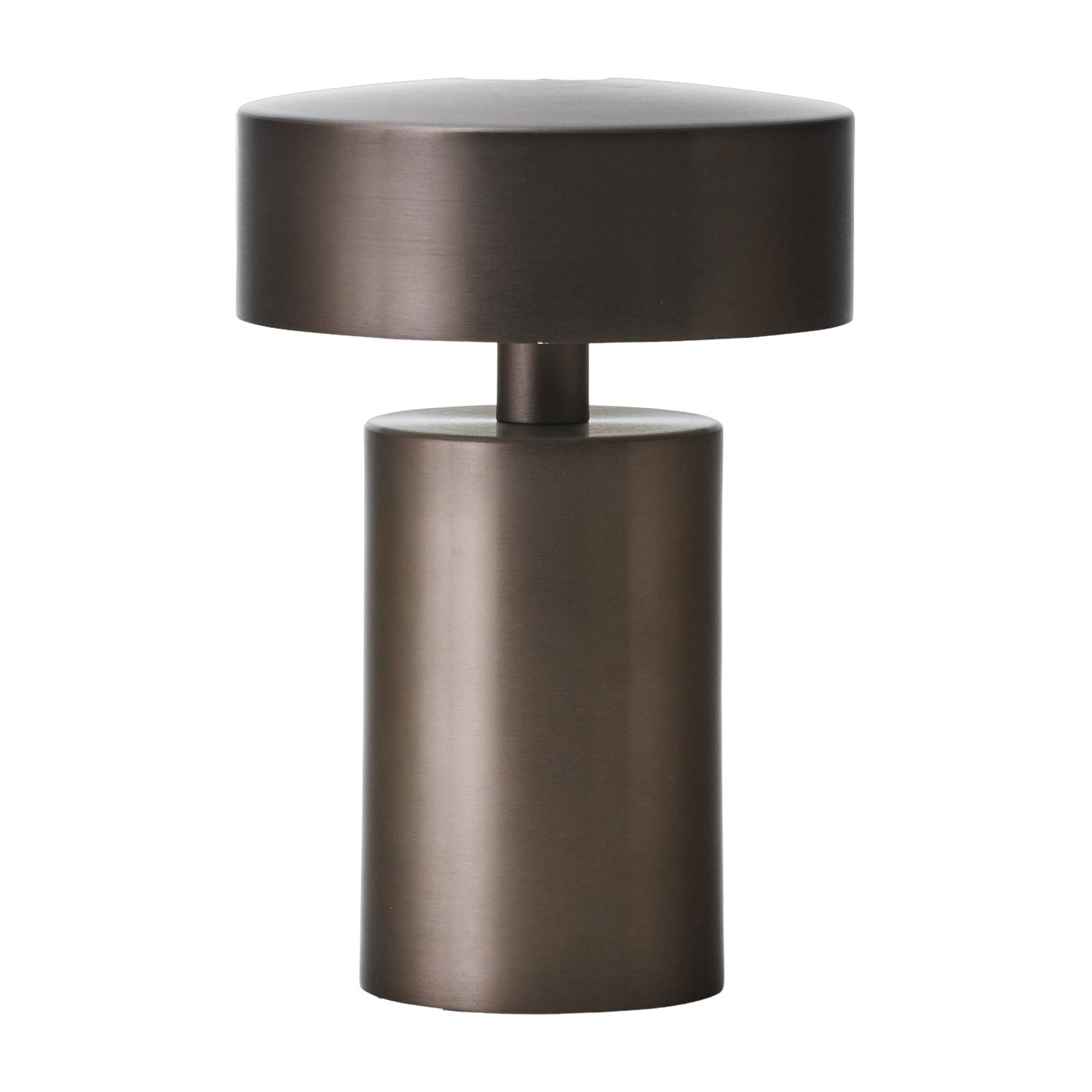 Lampe de table portable en aluminium bronze Column - Audo