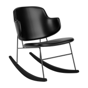 Chaise à bascule rembourrée noire Penguin - Audo