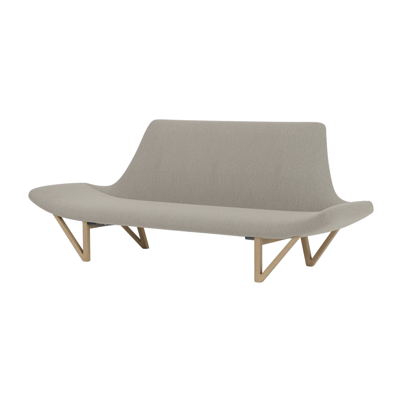 Sofa aus Wolle und grauer Eiche Pagode -. Audo