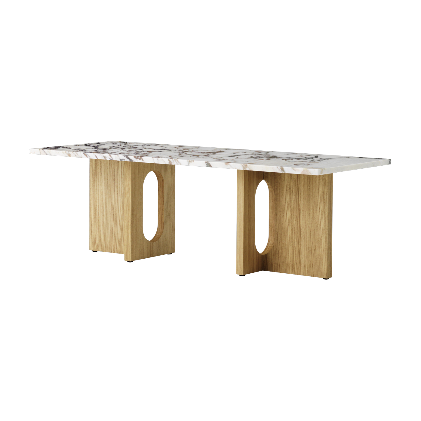 Couchtisch aus Eiche und marbre calacatta viola Androgyne -. Audo