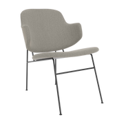 Chaise longue rembourrée en laine grise Penguin - Audo