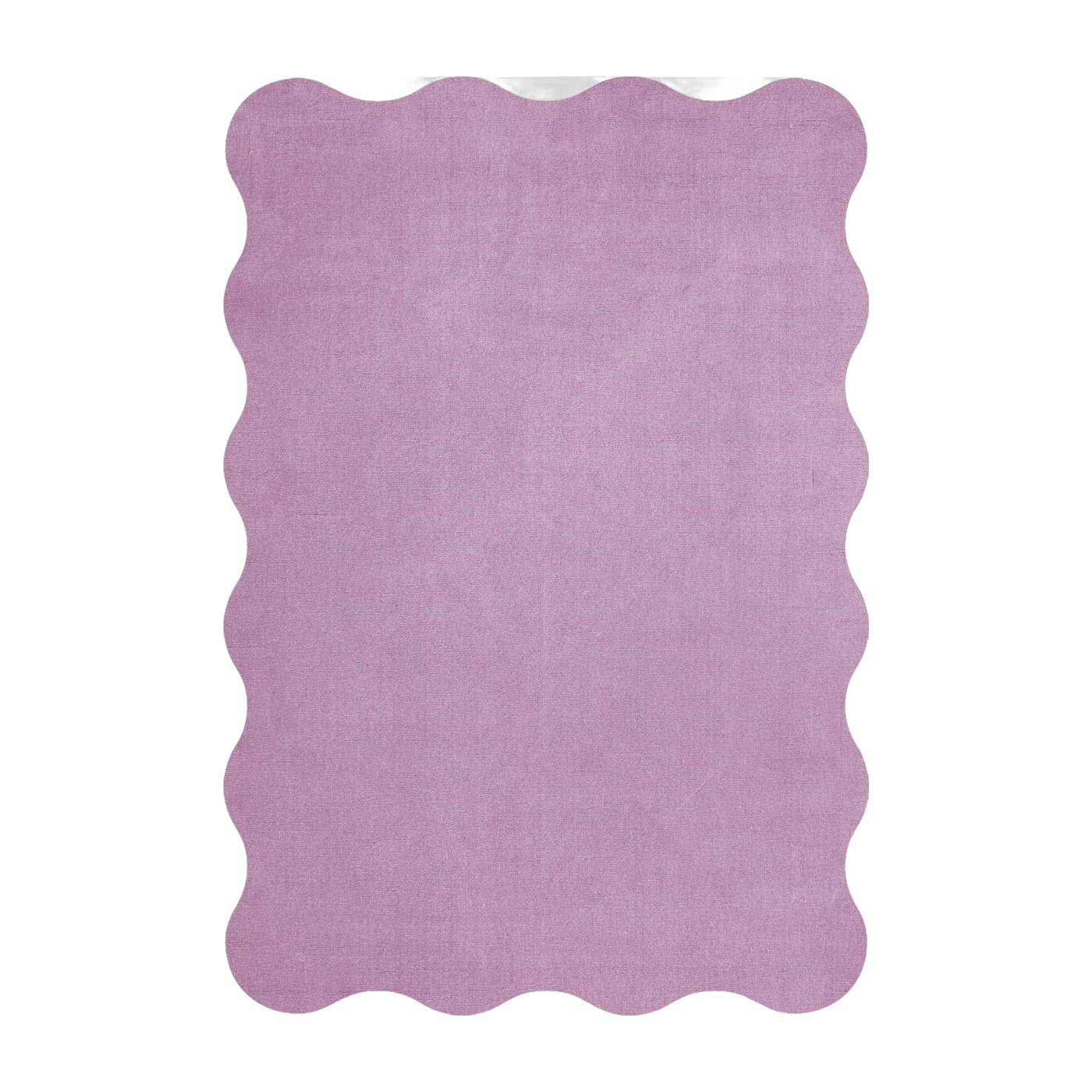 Organischer Wollteppich Lavendelrosa 250x350cm Scallop -. Layered