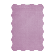 Organic wool lavender-pink rug 250x350cm Scallop - Layered