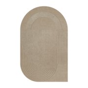 Ovaler Wollteppich Sand 180x270cm Textures Circular - Layered