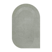 Organic sage tufted wool rug 180x270cm Circular - Layered