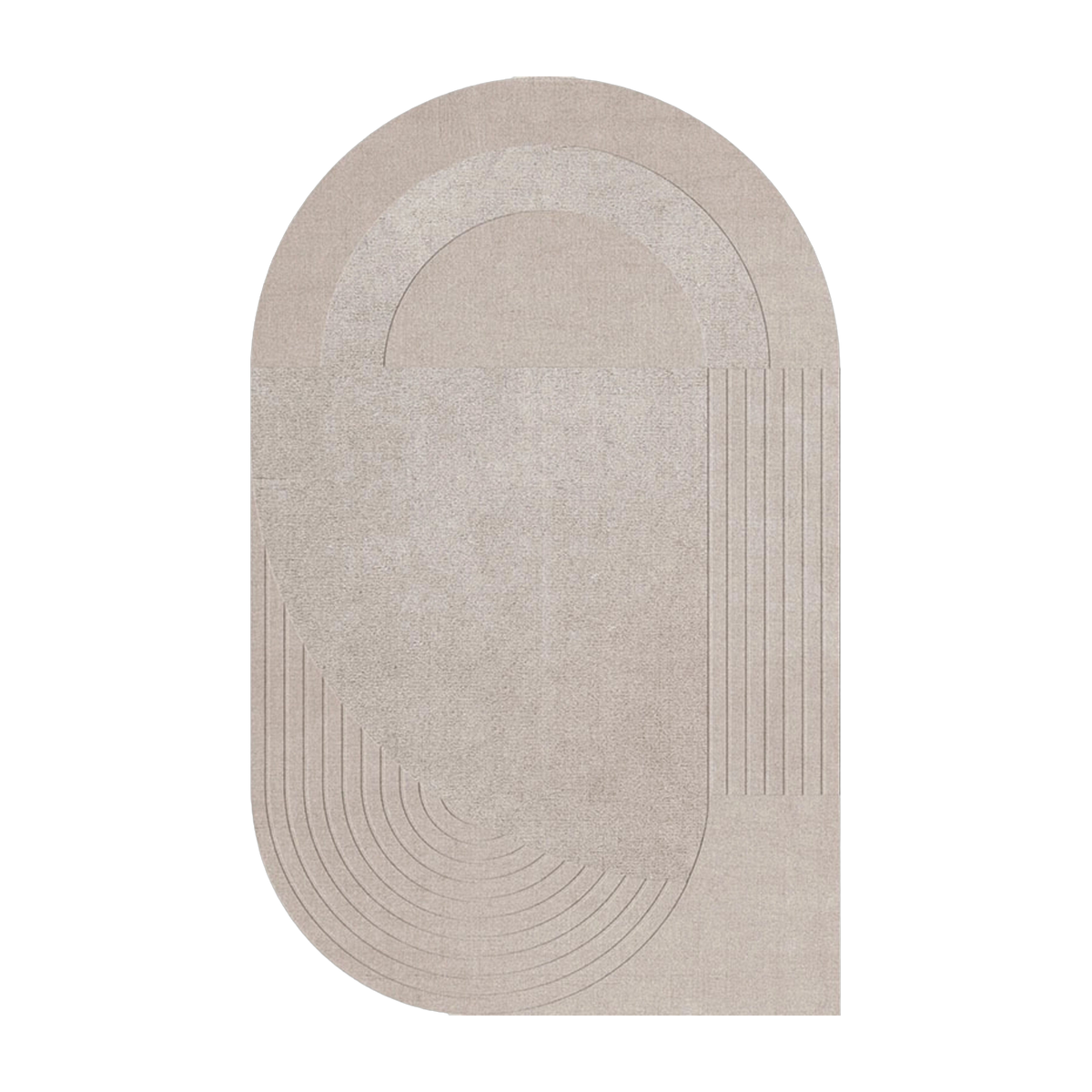 Tapis organique en laine tufté avoine 180x270cm Circular - Layered