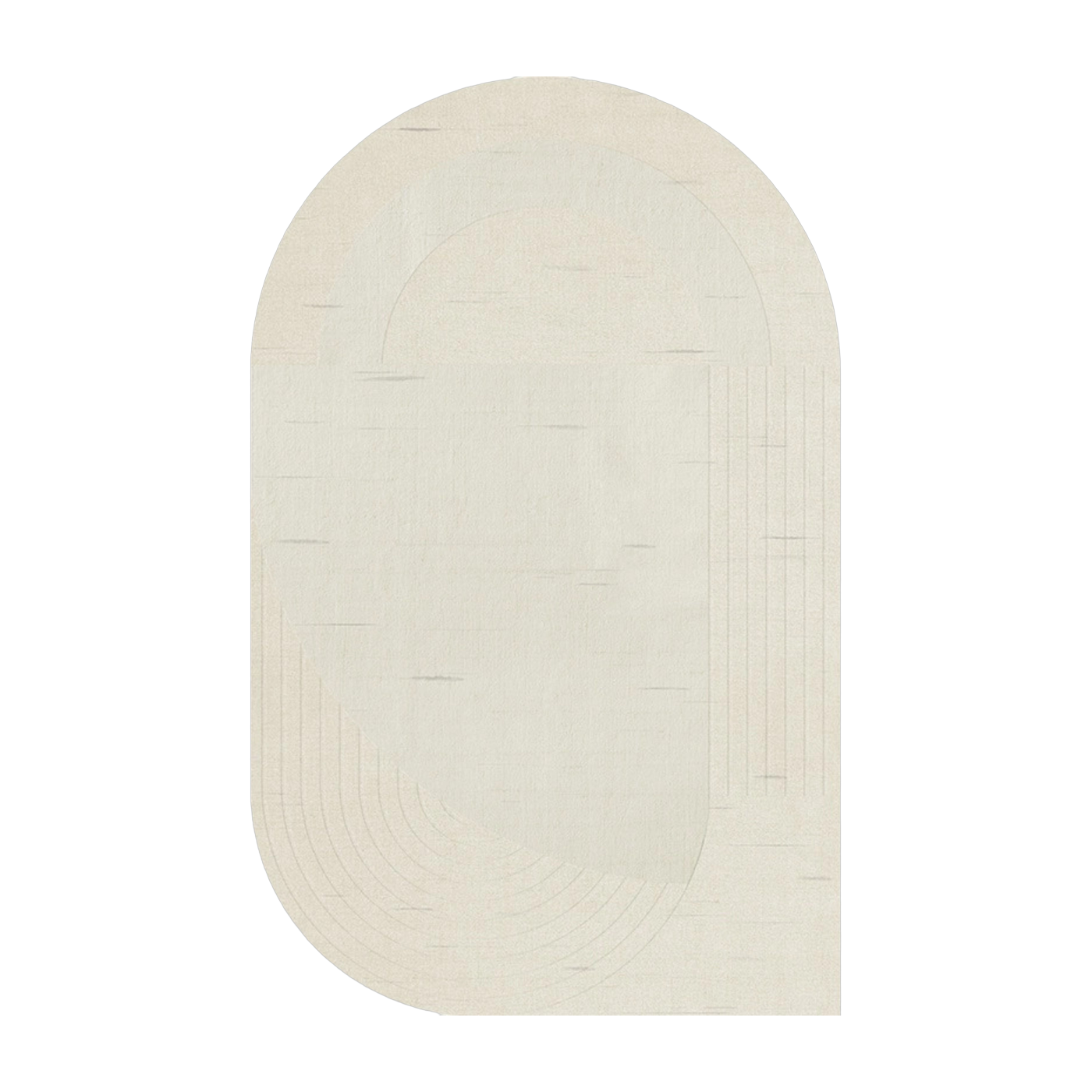Tapis organique en laine tufté blanc 220x350cm Circular - Layered
