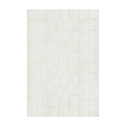 Alfombra rectangular de lana blanca a cuadros 250x350cm Piet - Layered