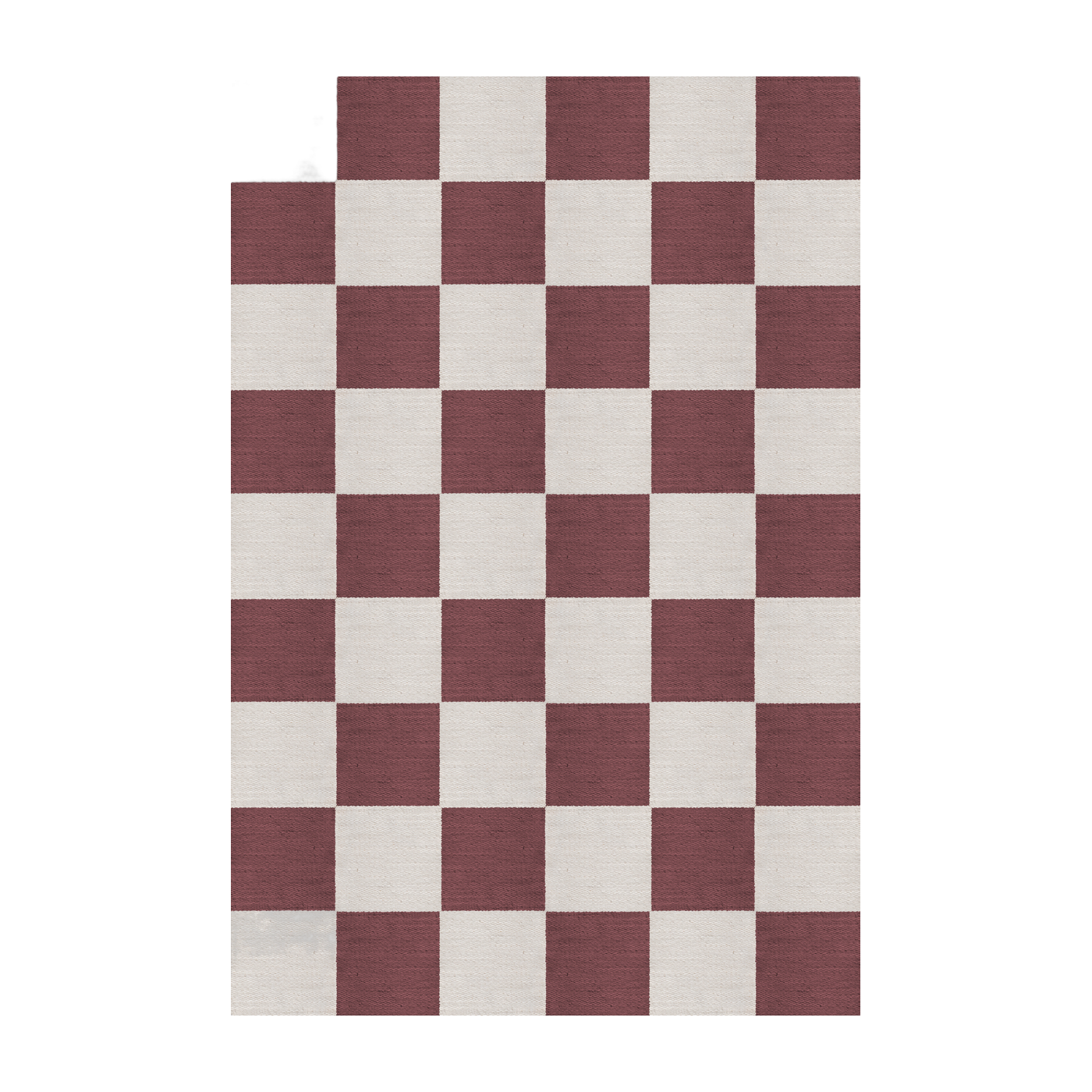 سجاد مستطيل بنقوش صوف برجندي 200x300سم Chess - Layered