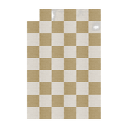 Rectangular yellow wool check rug 250x350cm Chess - Layered