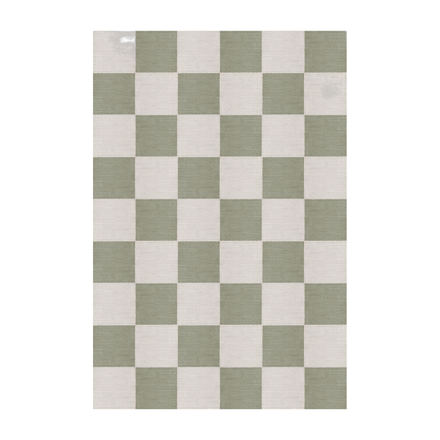 Tapis rectangulaire à carreaux en laine sauge 180x270cm Chess - Layered