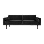 Black polyester 2-seater sofa 88x200 cm Wind - Broste Copenhagen