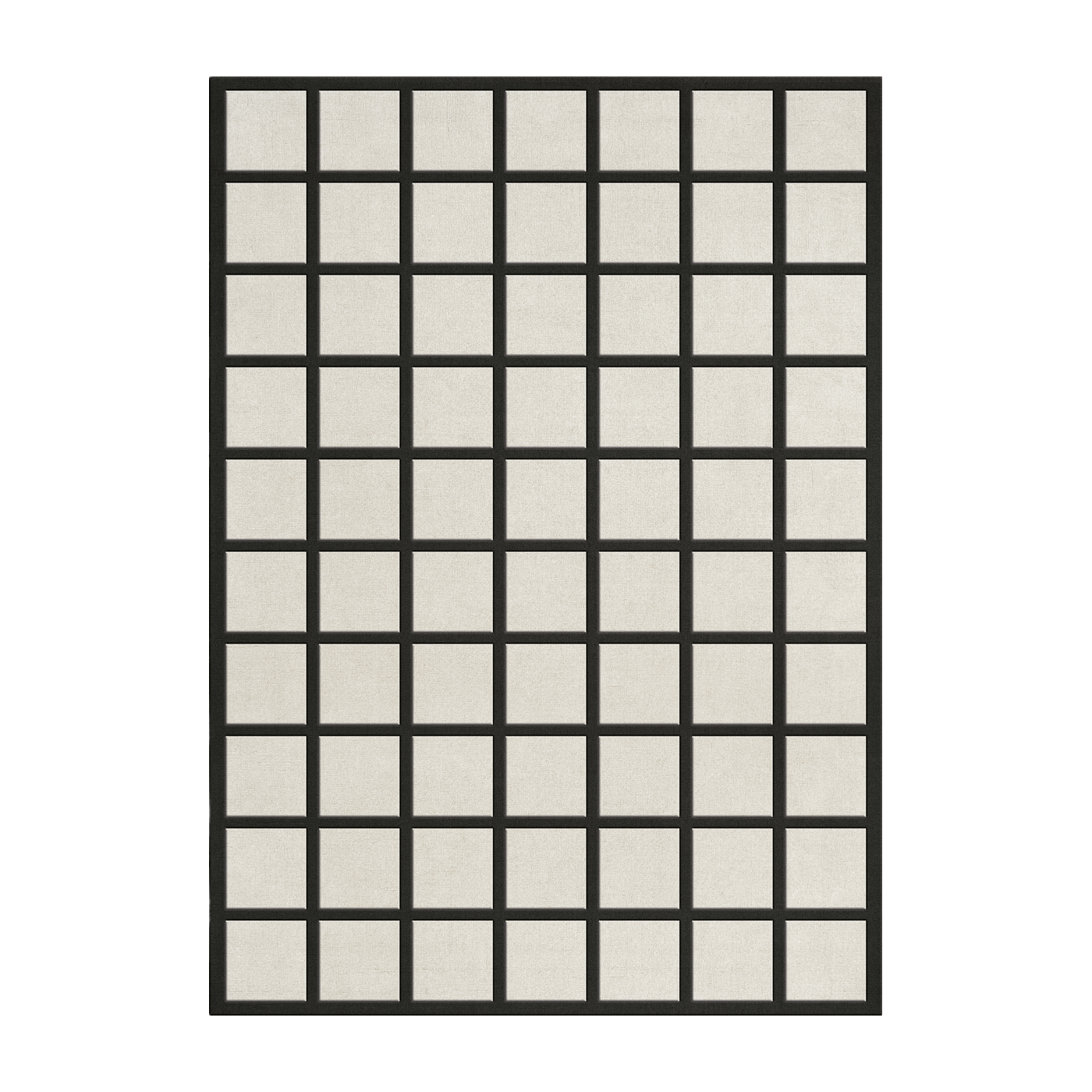 Tapis rectangulaire en laine à carreaux tufté blanc 180x270cm Avenue - Layered