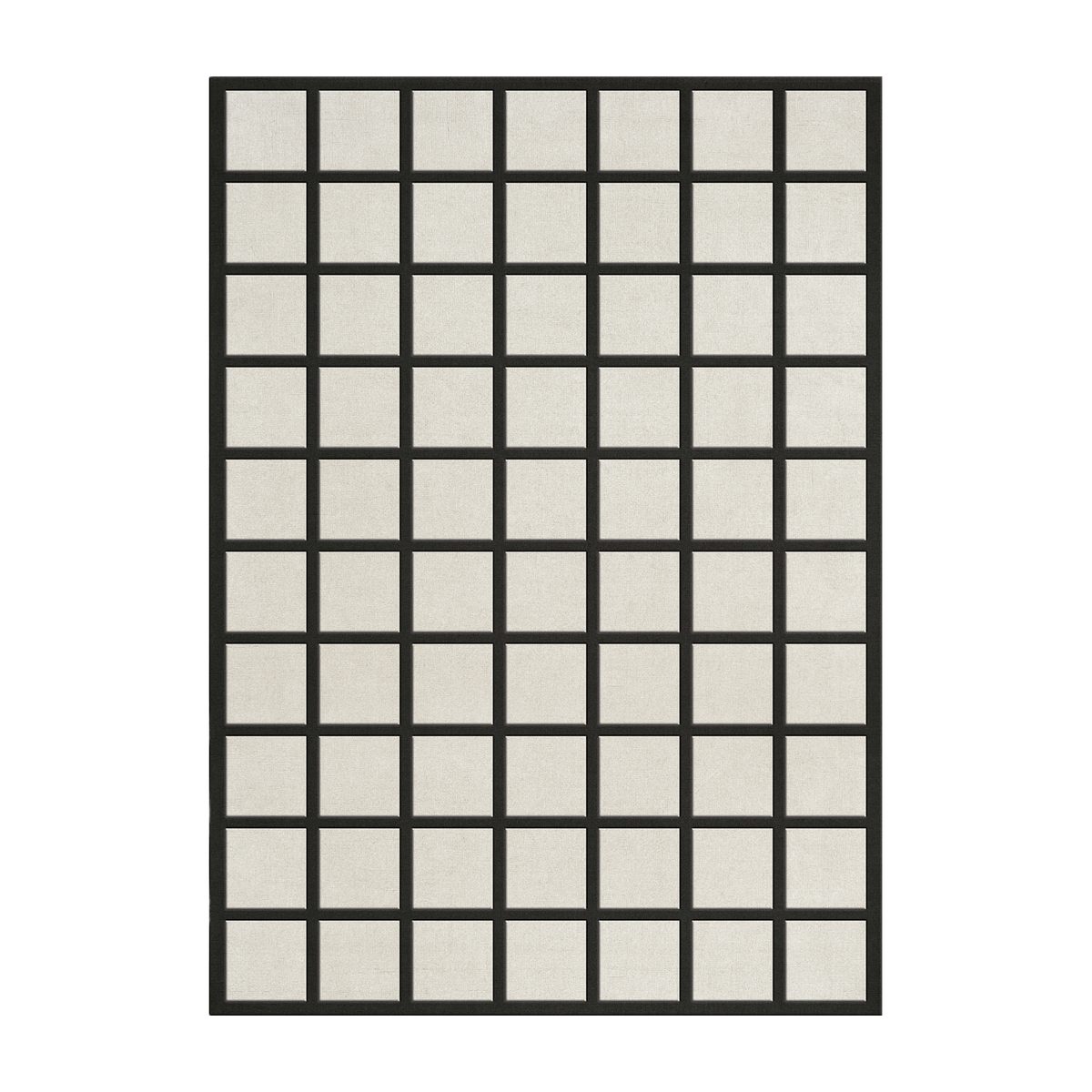 Tapis rectangulaire en laine à carreaux tufté blanc 300x400cm Avenue - Layered