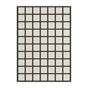 Alfombra rectangular de lana a cuadros tufted blanca 300x400cm Avenue - Layered