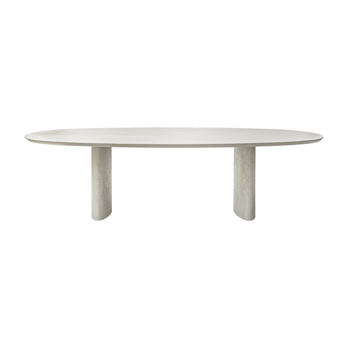 Table à manger ellipse en plâtre minéral 275x120cm Ari Ellipse - Vincent Sheppard