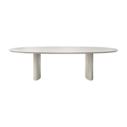 Ari ellipse mineral plaster dining table 275x120cm - Vincent Sheppard