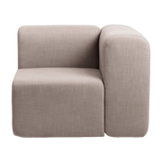 Linker Eckmodul aus Polyester Latte 90x90 cm Lagoon - Broste Copenhagen