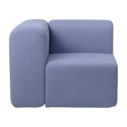 angle module right in light blue polyester 90x90 cm Lagoon - Broste Copenhagen