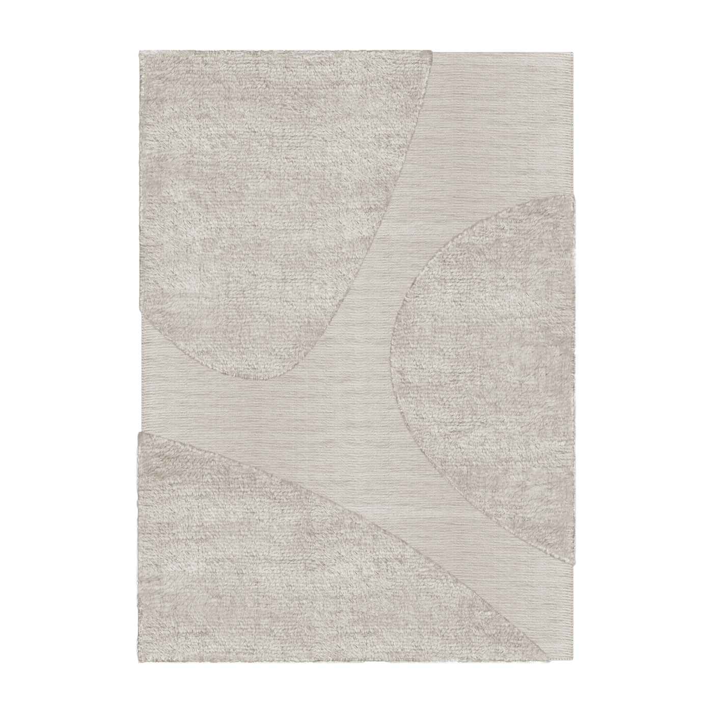 Alfombra rectangular de lana beige 160x230cm Punja Plasma - Layered