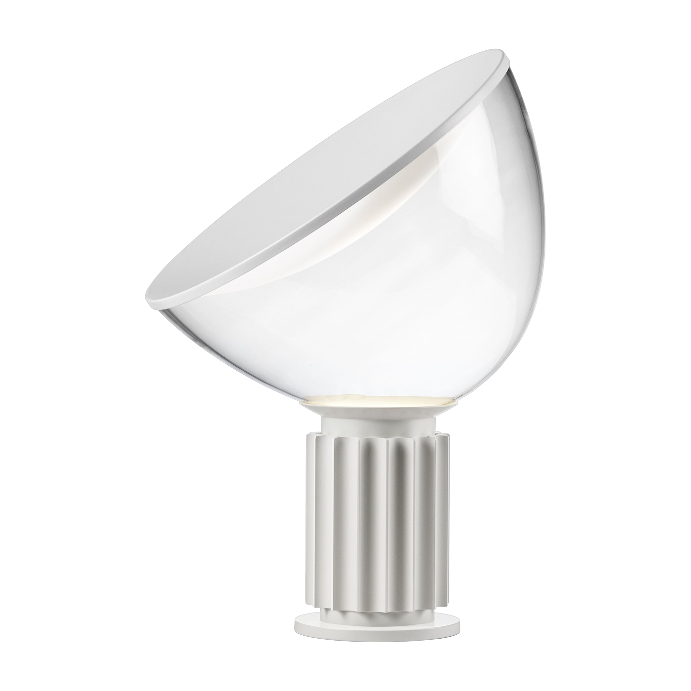 Kleine Tischlampe design aus weißem Aluminium Taccia - -. Flos