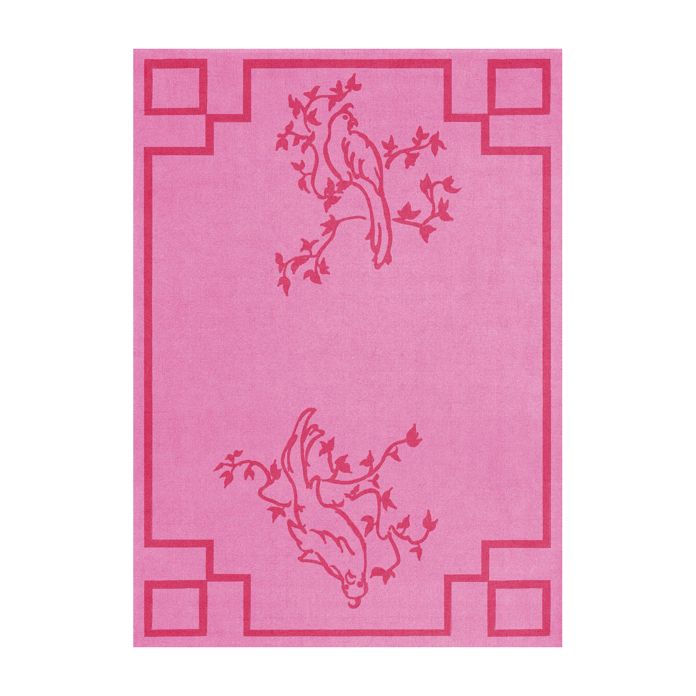 سجادة مستطيلة من الصوف الملبد rose écarlate 300x400 سم Chinesoise - Layered