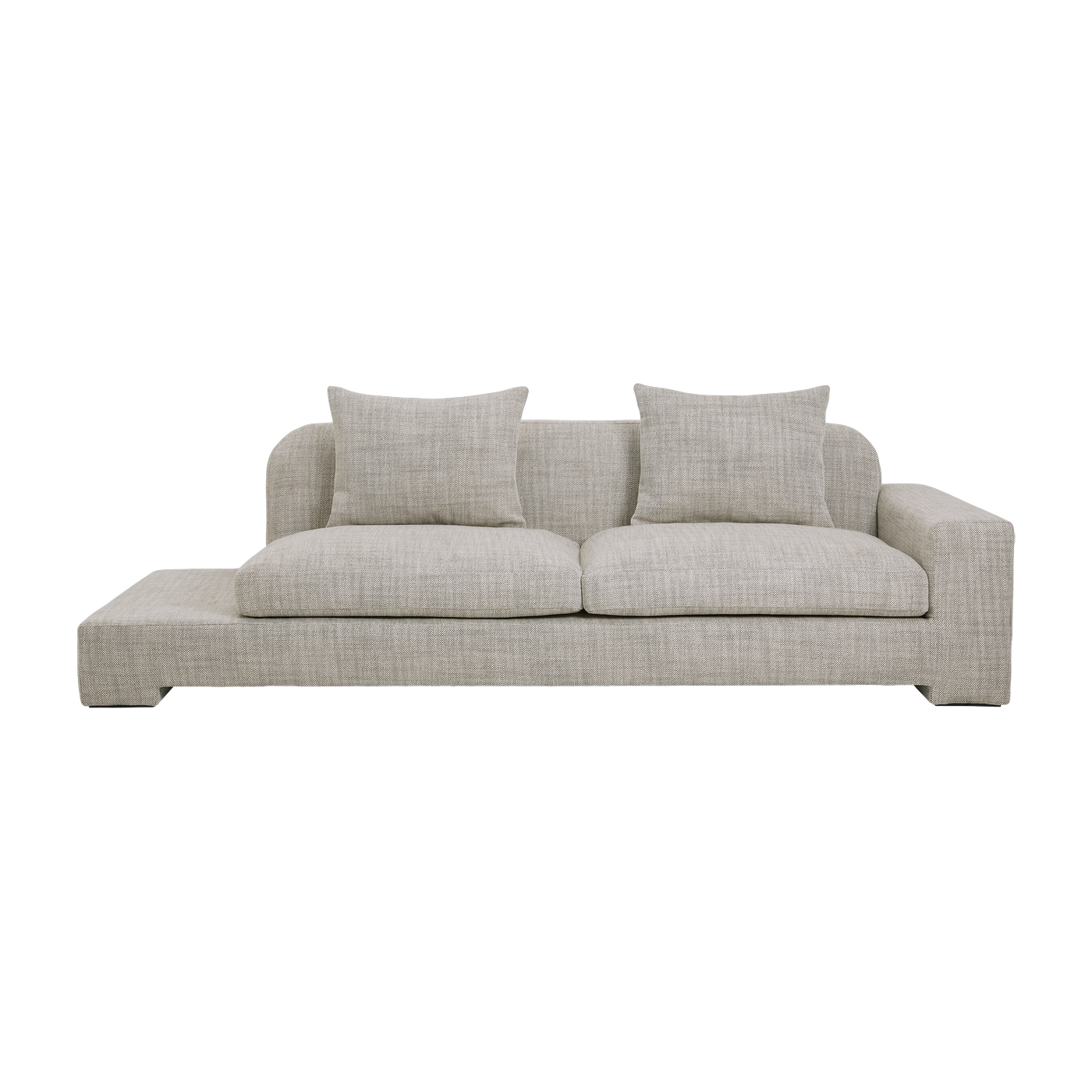 2-Sitzer-Sofa angle gerade aus Polyester beige melange Bay - -. Broste Copenhagen