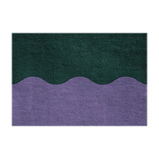 Paillasson rectangulaire en laine tufté mûre et vert 60x90cm Tide - Layered
