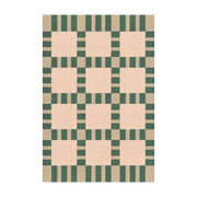 Alfombra rectangular de yute y algodón verde 250x350cm Evelina Kroon - Layered
