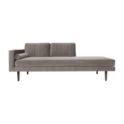 Divan gauche en polyester gris clair 88x200 cm Wind - Broste Copenhagen