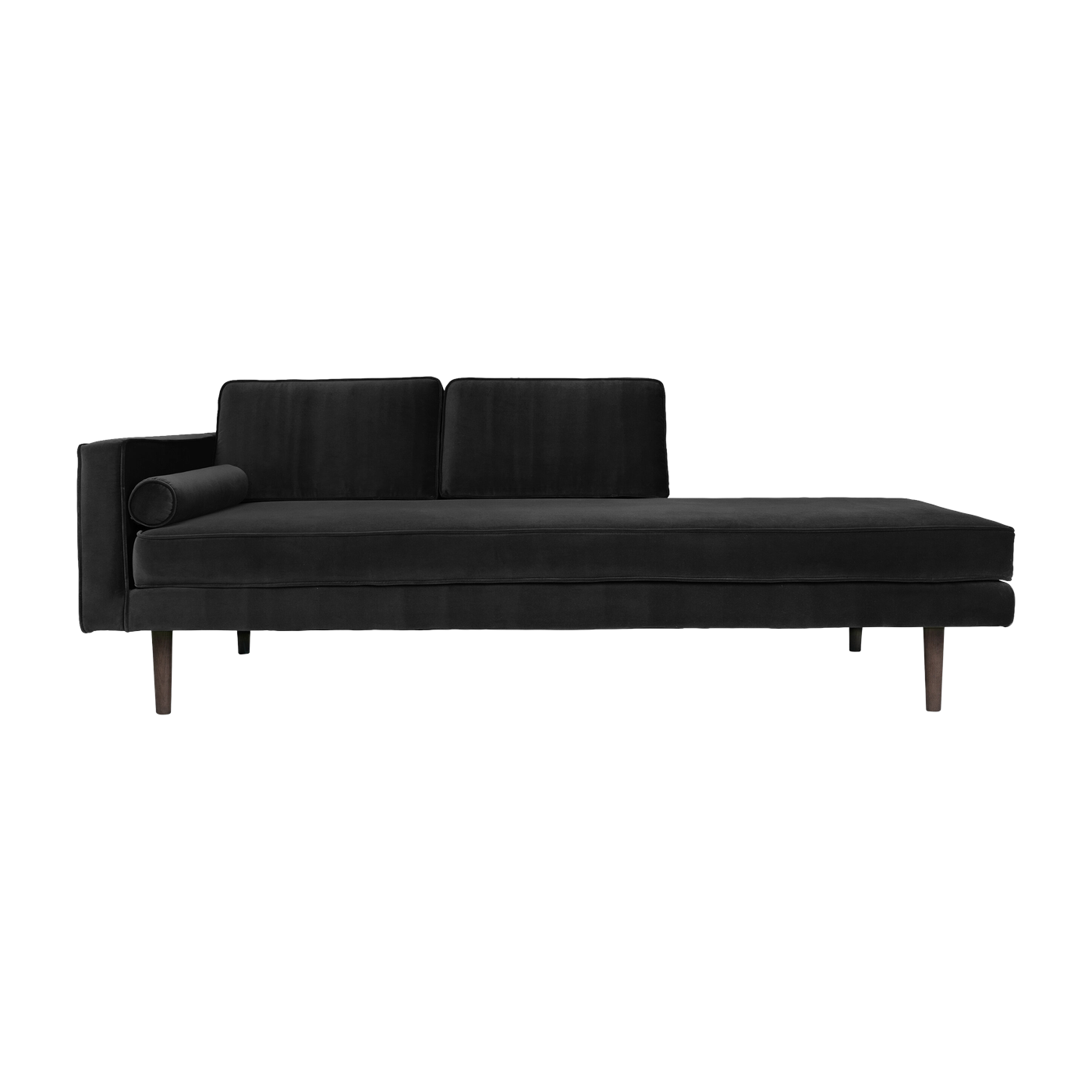 أريكة يسار بوليستر أسود 88x200 سم Wind - Broste Copenhagen