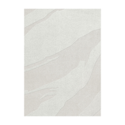 White tufted wool rectangular rug 300x400cm Nami - Layered