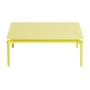 Table basse de jardin carrée jaune 70x70cm Fromme - Petite friture