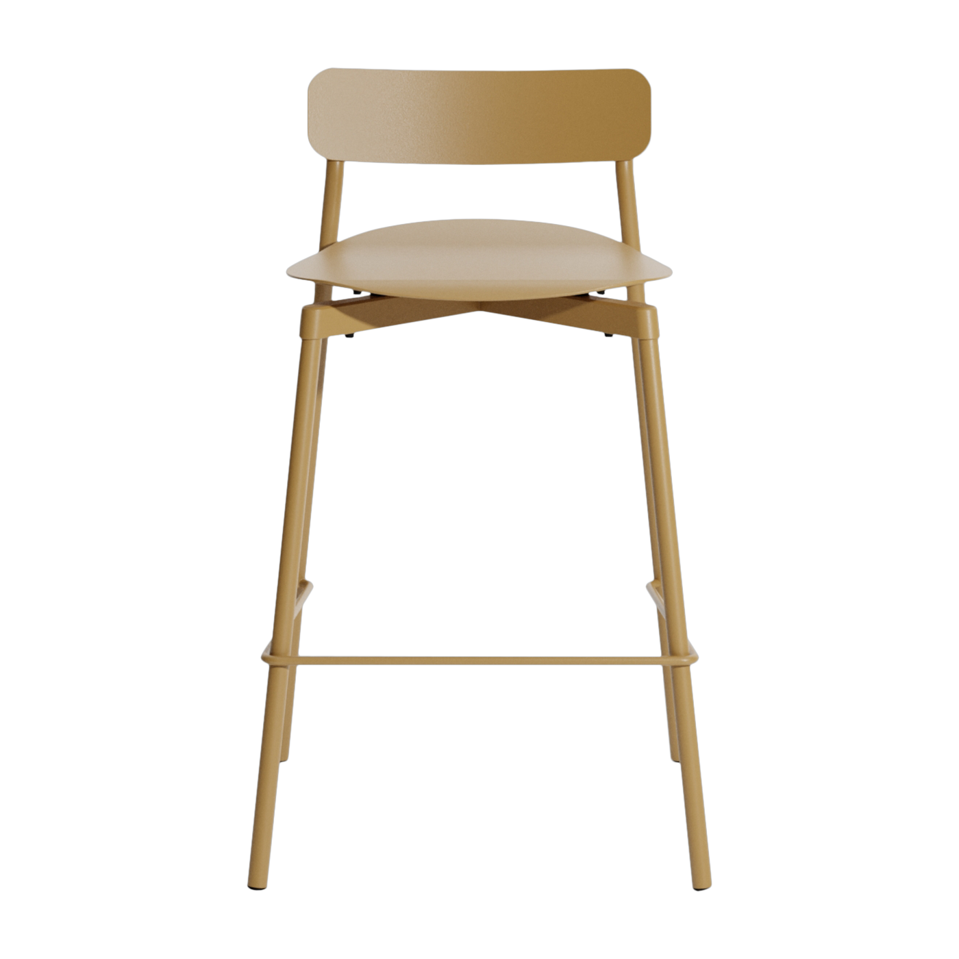 Silla de bar de metal dorado para exteriores 65cm Fromme - Petite friture