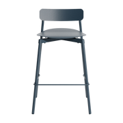 Chaise de bar extérieure en métal gris bleu 65cm Fromme - Petite friture