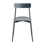 Silla de exterior de aluminio azul grisáceo Fromme - Petite friture