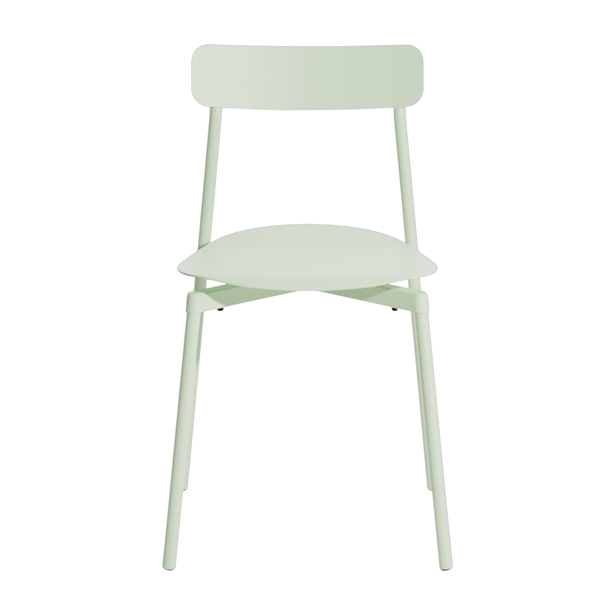 2 chaises d'extérieur en aluminium vert pastel Fromme - Petite friture