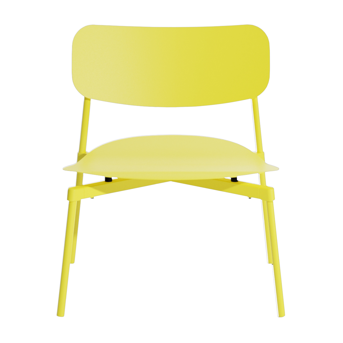 Fauteuil de jardin en métal jaune Fromme - Petite friture