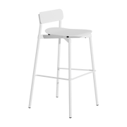 Sedia da bar per esterni in metallo bianco 75cm Fromme - Petite friture