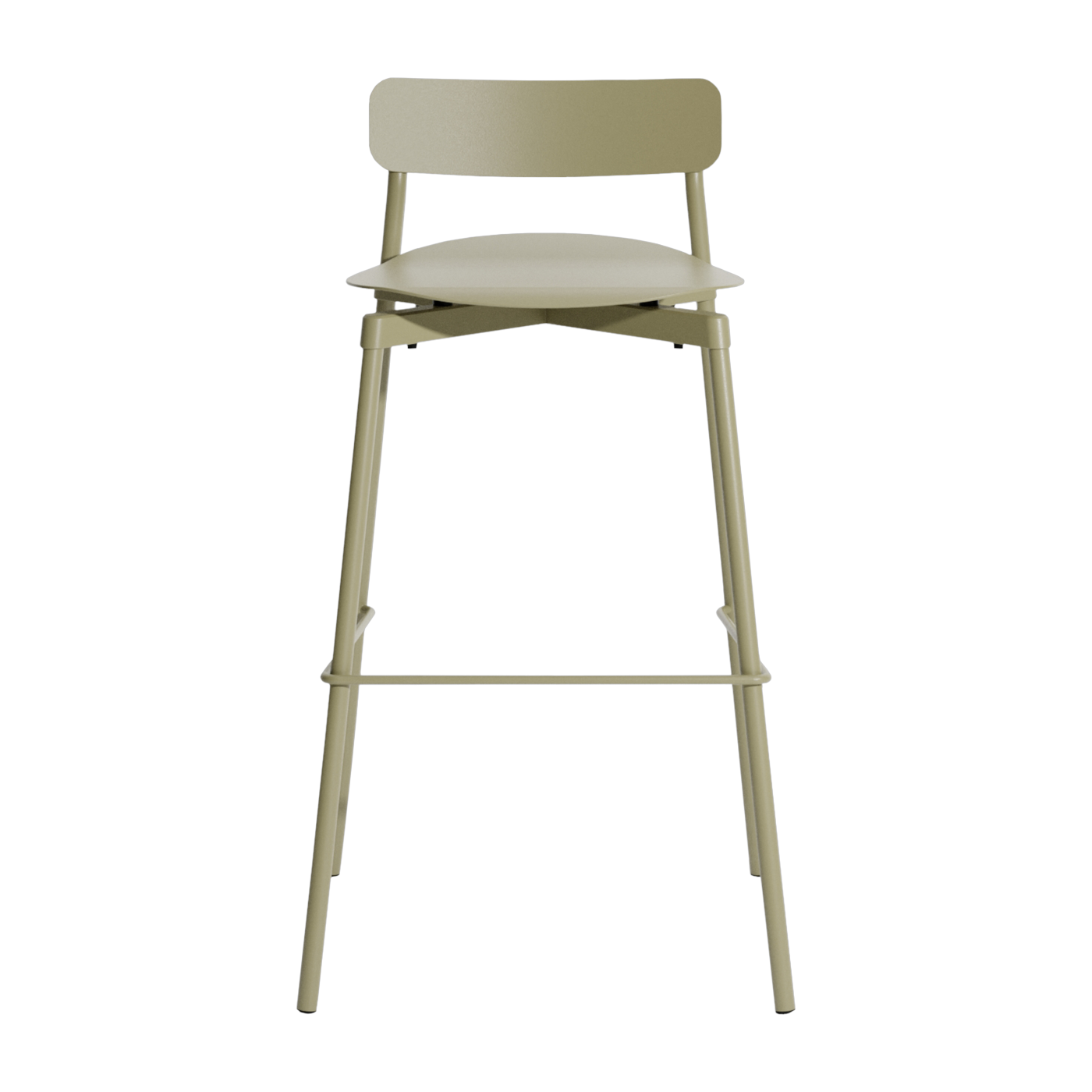 Silla de bar de metal verde para exteriores jade 75cm Fromme - Petite friture