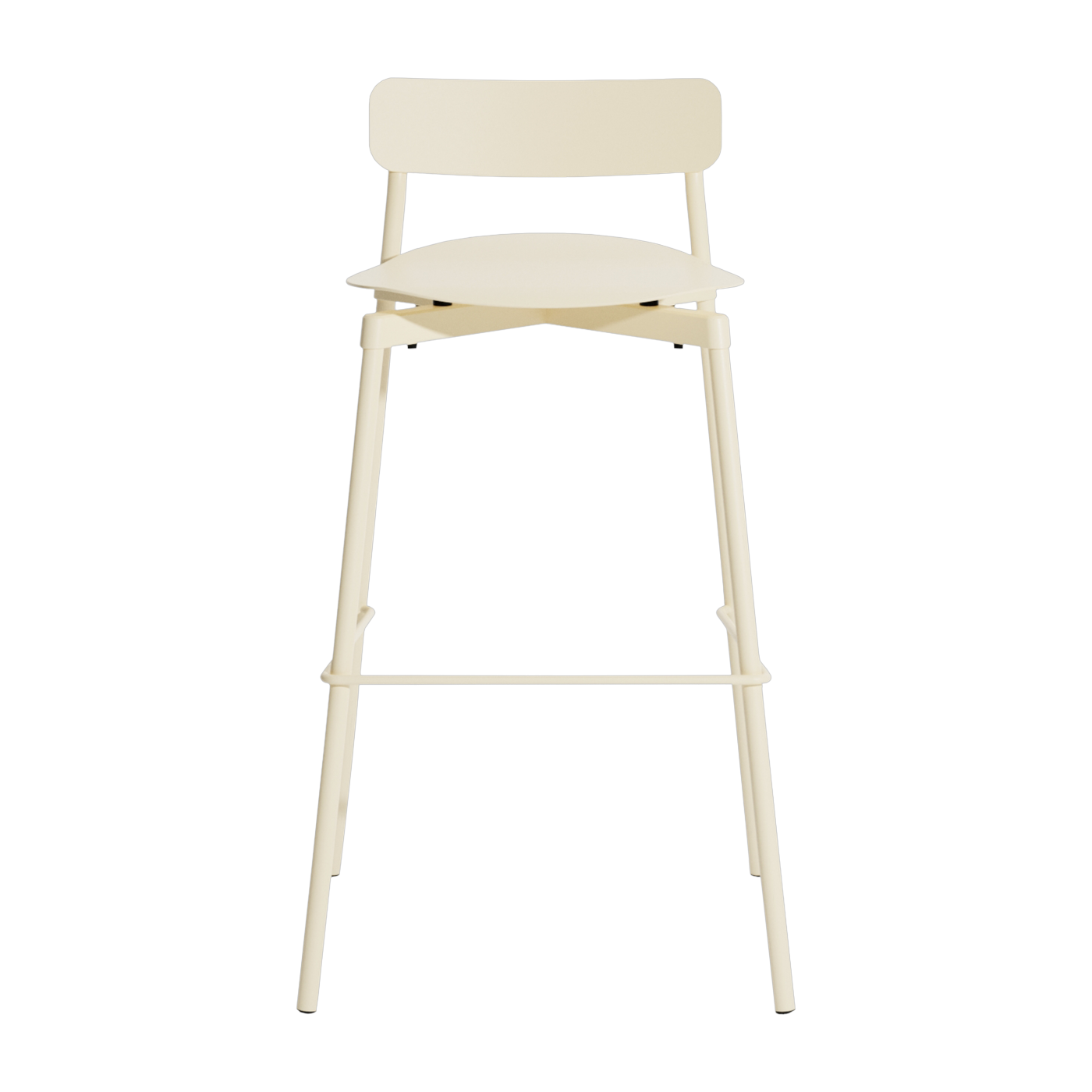 Silla de bar para exterior de metal marfil 75cm Fromme - Petite friture