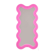 Specchio a led in acrilico e vetro rosa 90x185 cm Supercurve - Seletti