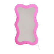 Beleuchteter Led-Spiegel aus Acryl und rosafarbenem Glas 59, 77x102, 55 cm Supercurve - Seletti