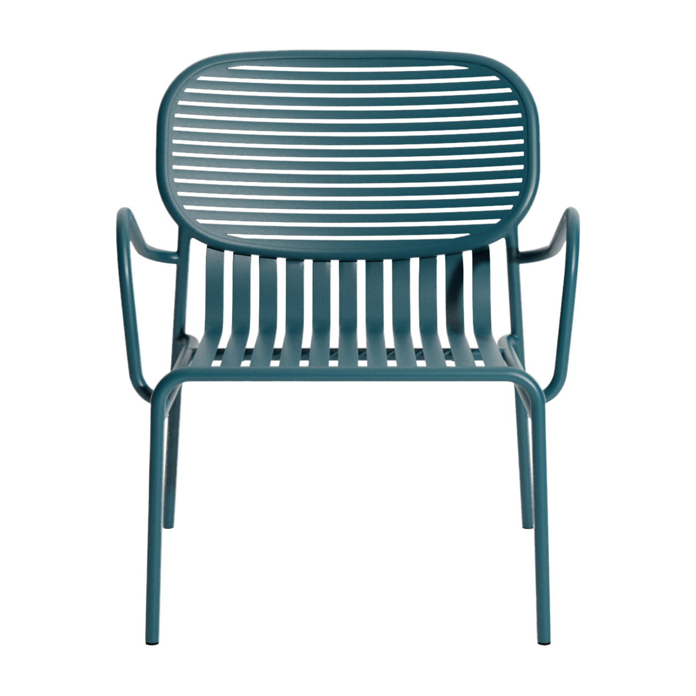 Fauteuil de jardin avec accoudoirs en aluminium bleu océan Week end - Petite friture