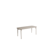 Rectangular aluminum slatted outdoor dining table dune 180cm Week end - Petite friture