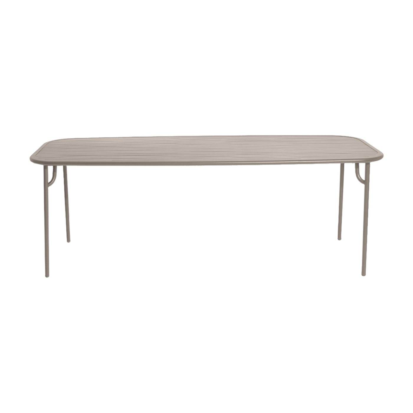Rechteckiger Outdoor-Esstisch mit Aluminiumlatten dune 220cm Week end -. Petite friture